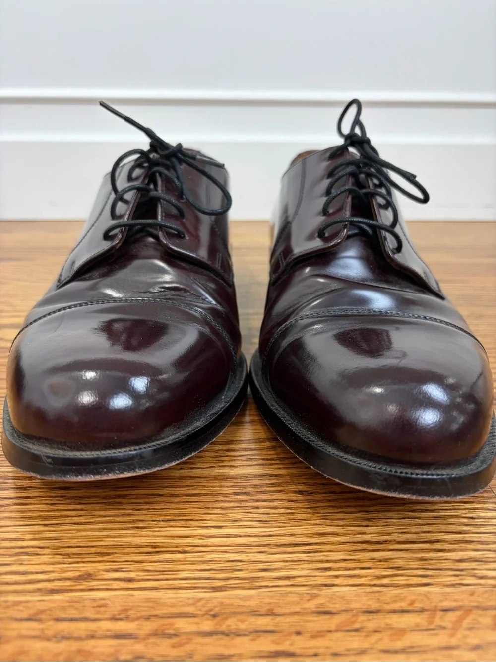 Cole Haan Caldwell Cap-Toe Oxford Derby Shoes in Dark Burgundy (12D)